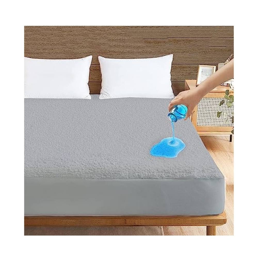Terry Grey Mattress Protector
