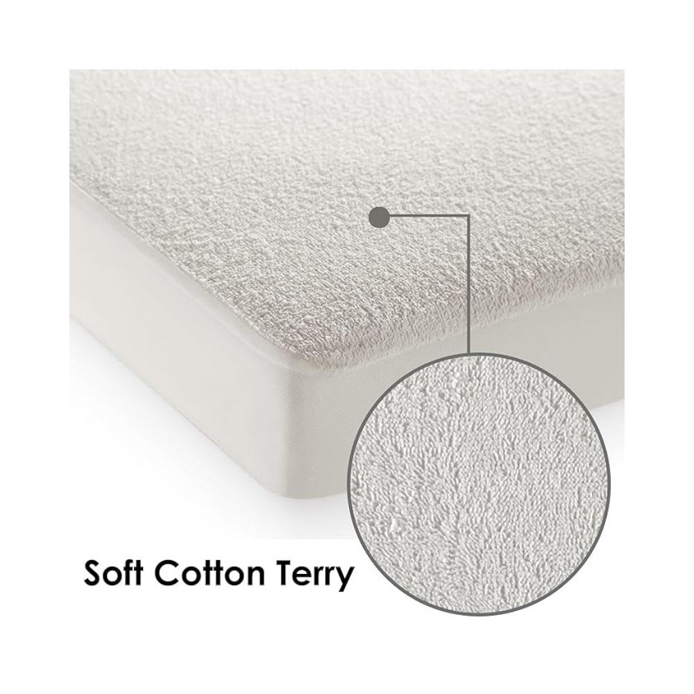 Terry White Mattress Protector