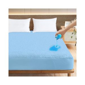 Terry Sky Blue Mattress Protector