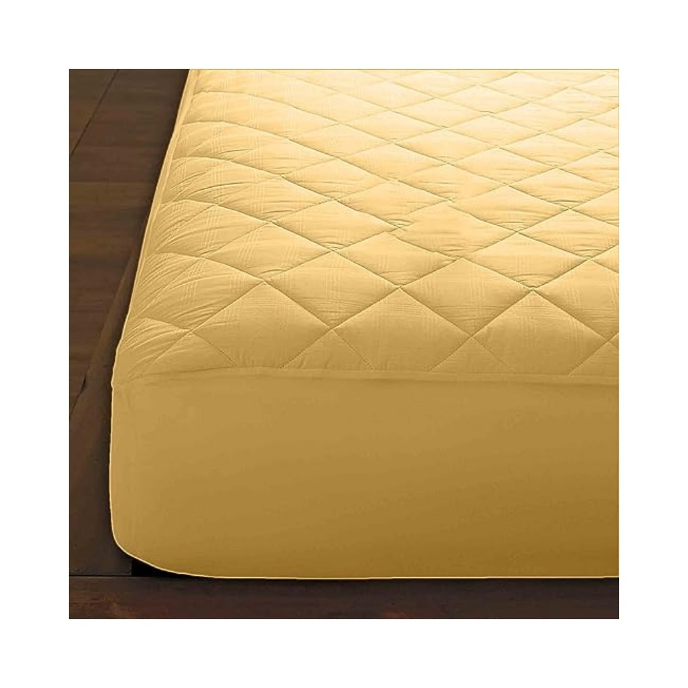 Cotton Quilted Mattress Protector Water-resistance – Camel
