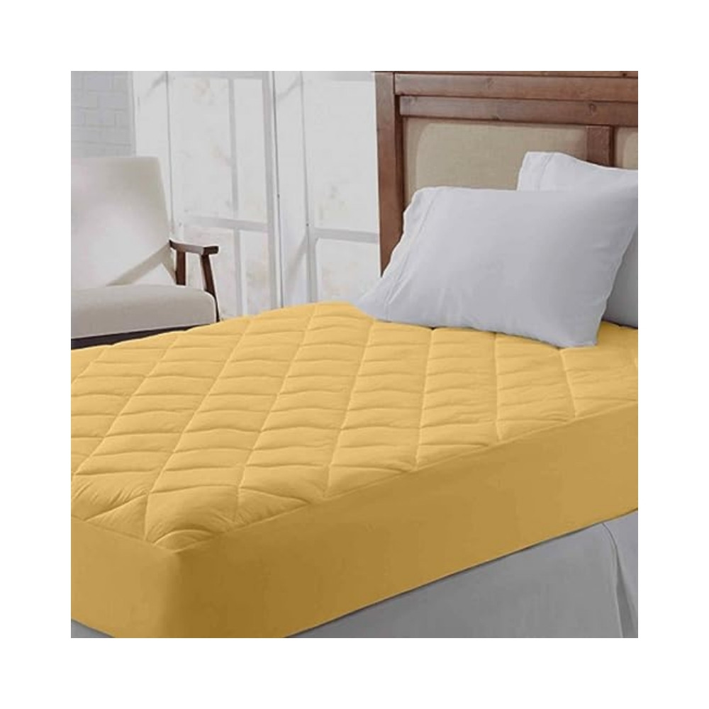 Cotton Quilted Mattress Protector Water-resistance – Camel