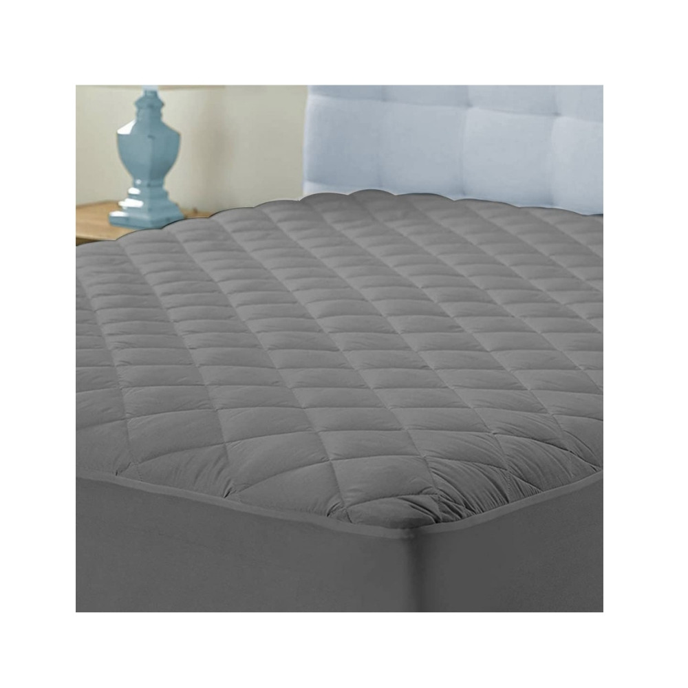 Cotton Quilted Mattress Protector Water-resistance - Grey